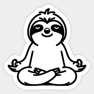Sloth Meditating Sticker